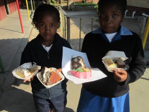 Some Grade 3 learners with their yummy treats